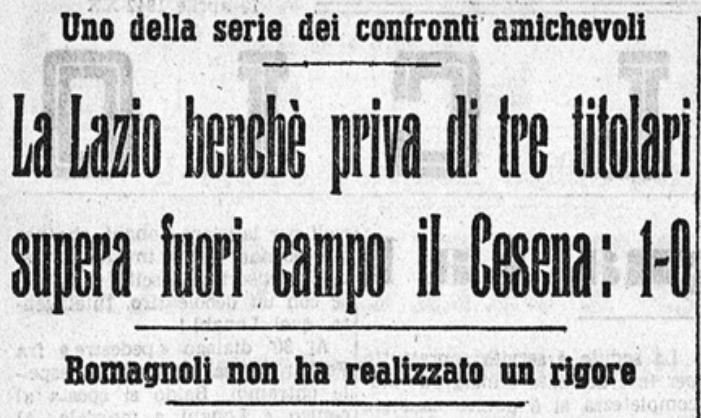 1941-42 1° Squadra Amichevole 06 Cesena-Lazio 0-1 Il Littoriale parte1