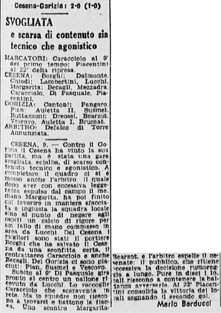 Cesena-Pro Gorizia 1946-47 GazzettaSport