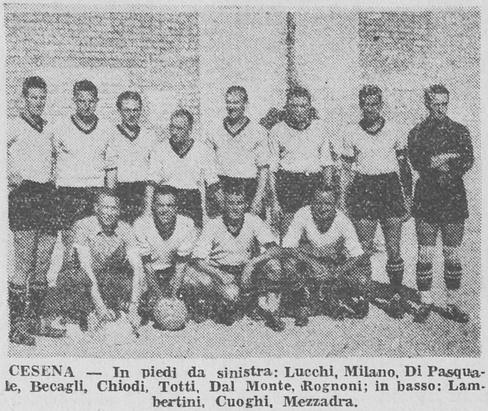 formazione Cesena 1946-47 da Stadio del 2 ottobre 1946